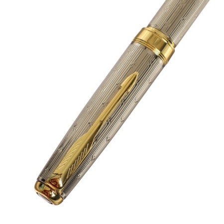 Gift feathers in the leatherette case, PB S, silver hull with gold-4