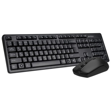 Keyboard + Mouse A4Tech 3330N CLAV: Black Mouse: Black USB Wireless Multimedia-1