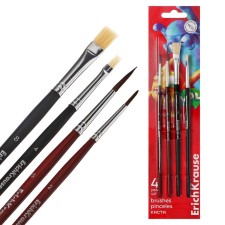 A set of pony and stubble brushes 4 pieces, Erichkrause 