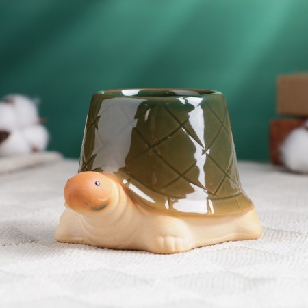 Pot "Turtle" Green, 12x8x7cm-2