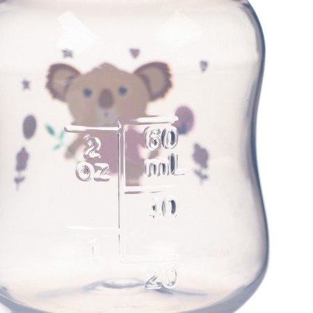A bottle for feeding, a classic throat, 60 ml., From 3 months, pink color-4