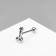 Piercing in the ear "18+" male organ, 13x7mm, color silver