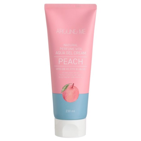 Body cream with peach extract Around Me Natural Perfume Vita Aqua, 230 ml