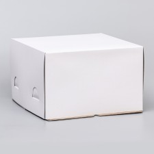 Box for cake, white, 30 x 30 x 19 cm