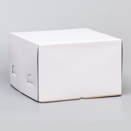 Box for cake, white, 30 x 30 x 19 cm