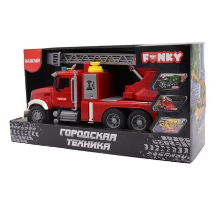 Friction Funky Toys Machine “City Technique. Fire service ", with the function of spraying water, 37 cm-3