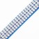 A collar with rows of 4 rows and rhinestones on a buckle, 38 x 1.5 cm, Osh 26-33, blue