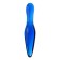 Sexus Glass bilateral phallimitator, glass, blue, 17.5 cm