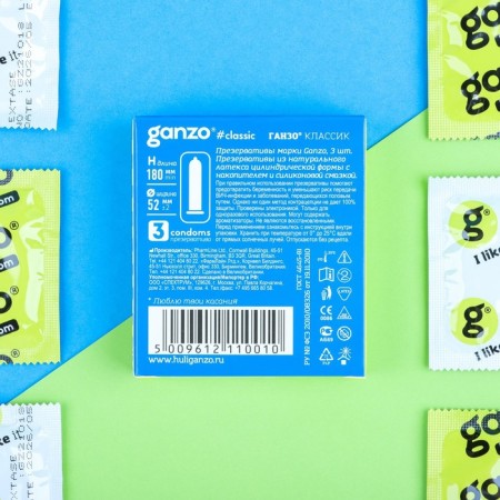 Ganzo condoms, classic, 3 pcs.-1