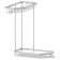 Corner-cutting shelf with hooks, bunk, size 20 x 20 cm, chrome