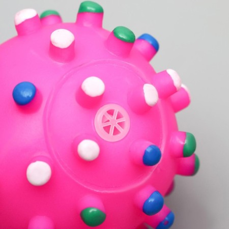 Bacteria squeak toy for dogs, 6.3 cm, pink-1
