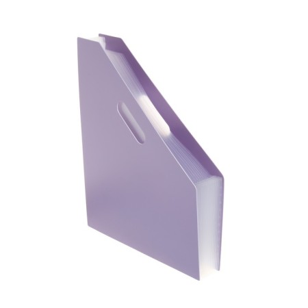 A4 vertical tray for A4, plastic, 12 departments, purple pastel