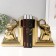 Book holders ceramics "Elephants" set 2 pcs gold 14.5x9x18 cm