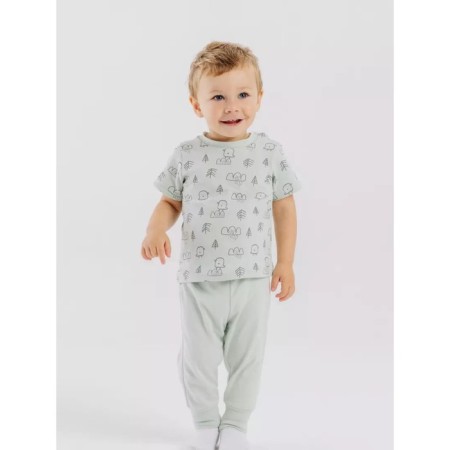 A set of children's pants MOWBABY BIRDS, height 68 cm, blue color, 3 pcs-12