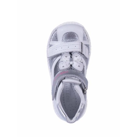 Baby sandals, size 23, silver color-3