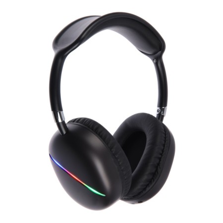AKZ MAX10 headphones, wireless, full -size, microphone, backlight, black-1