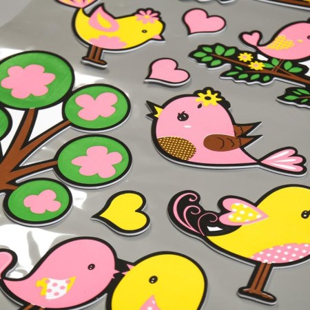 EVA sticker "Trees and birds" 79x49 cm-1