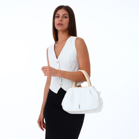 Women's bag with lightning, white color-7