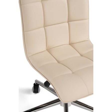 Computer chair ATV metal/eco -leather, chrome/beige 42x57x86 cm-6
