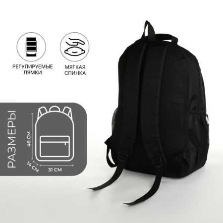 Youth backpack from lightning textiles, 5 pockets, black/gray color-1