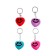 Square “heart” on a key fob, color mix