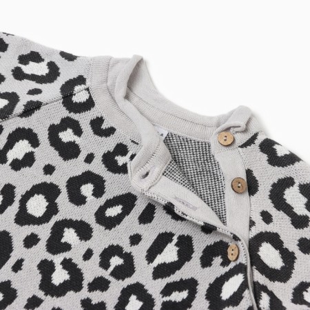 Jumper knitted baby i LEO Baby Height 86-92 cm, dark gray-3