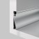 Aluminum profile skirting boards with backlight Led Strip Alm-8018-S-2M, 200x8x1.8 cm, silver color