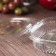 The plastic disposable container with an insoluble lid pr-krks-250, 250 ml, 15.9 × 13 × 3 cm, the color is transparent