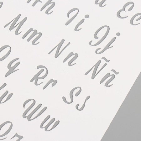 Plastic stencil "English alphabet. Cauces", 15x15 cm-2