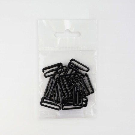 Hand hook, metal, 20 mm, 20 pcs, black color-2