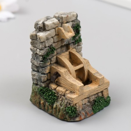 Figure for Florarium Polystone "Water Mill" 5.5x5x7.5 cm-3