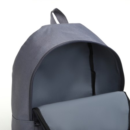 A backpack on the zipper is youth, external pocket, gray color-5