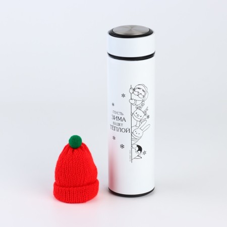 New Year. Thermos with a “warm winter” cap, 500 ml-1