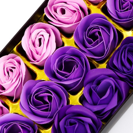 Soap roses, colored shades, set of 18 pcs.-7