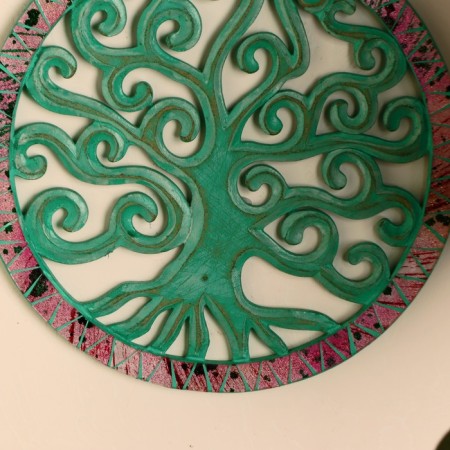Panel wall "Tree of life" wood, glass 30 cm-2