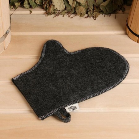 Set of bath "Male" portfolio 5 items, gray, with embroidery-9