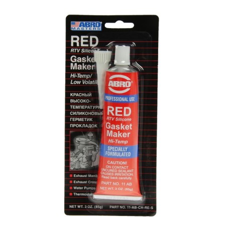 Hermatic gaskets ABRO MASTERS Red, silicone, high-temperature, 85 g, 11-am-ch -re-s