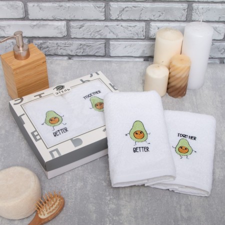 Set of towels Etel Better Together 30x60 cm-2 pcs, 100% cotton, 340g/m2