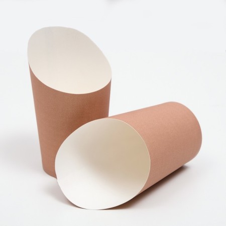 Packaging for potatoes FRI, white craft, 13.2 x 9.1 x 6 cm