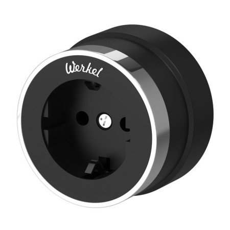 The socket W5871051 with the grounding of Vintage, black matte chromium