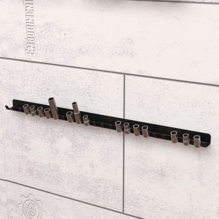 Holder of end heads and bit with a square of 1/2 "inch, wall, black