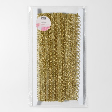 Decorative braid “loop”, 12 mm, 10 ± 1 m, gold color-2