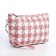 Cosmetic bag with lightning, white/pink color