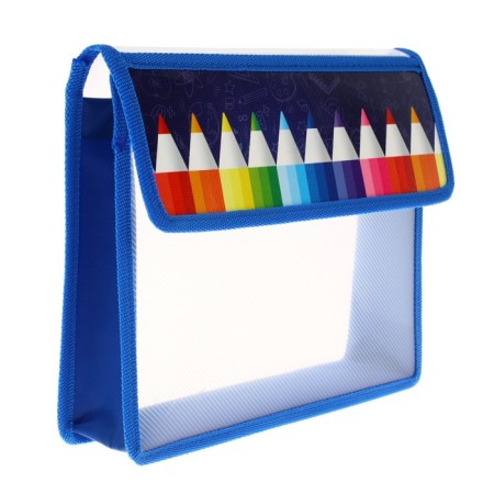 A5 notebook folder (230 x 190 x 50 mm), with Velcro valve, plastic/textiles, calligrata, "pencils"-1