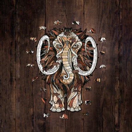 Wooden, figured puzzle Ewa Mastodon Mammoth-11