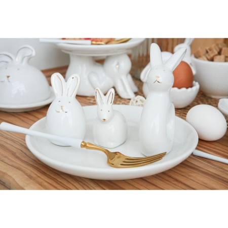 Dish "Bunny in gold", d = 20.5 cm, white color-6