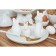 Dish "Bunny in gold", d = 20.5 cm, white color