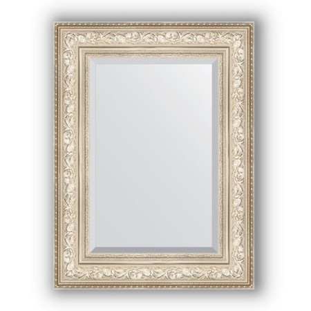 Mirror with fatset in the baguette frame - Vignette silver 109 mm, 60 x 80 cm, evoForm