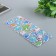 Plastic sticker "dinosaurs/seal" convex with gold stroke mix 28x11 cm