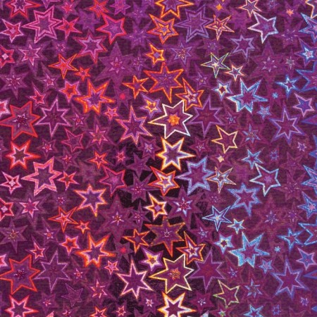 A set of color holographic paper "Starks", A4, 8 pcs, mix 80 g/m2, 21x29.7 cm Samara-4